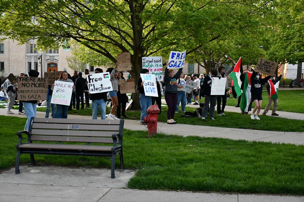 20240425, Evening with Fr. Jenkins, Gray Nocjar, Palestine Protest-4.jpg