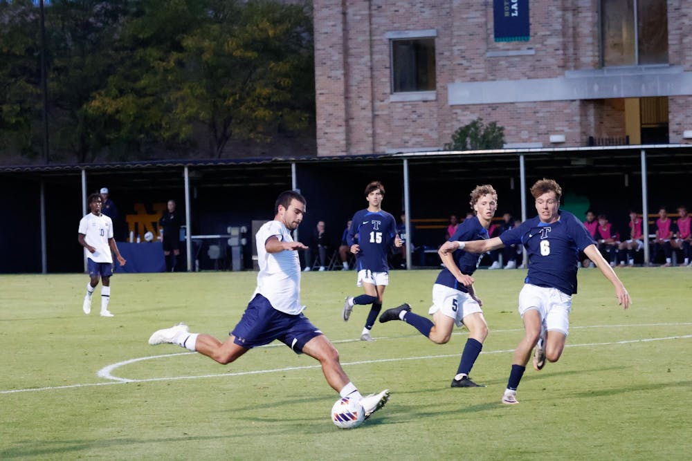 20241001, Alumni Stadium, Declan Huggins, Men's Soccer vs. Trine.jpg