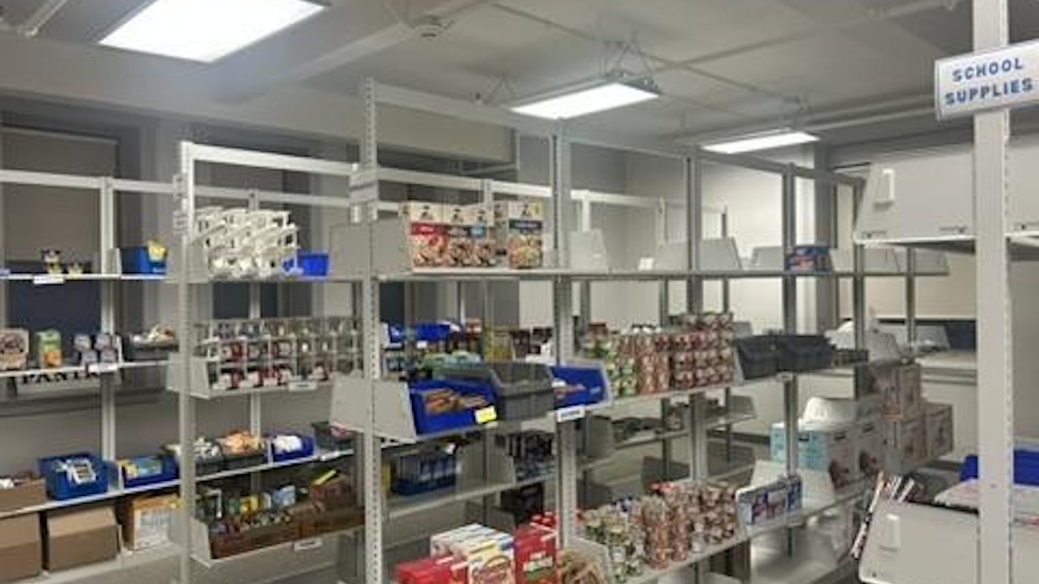 Mother Pauline Food Pantry stores toiletries and food items