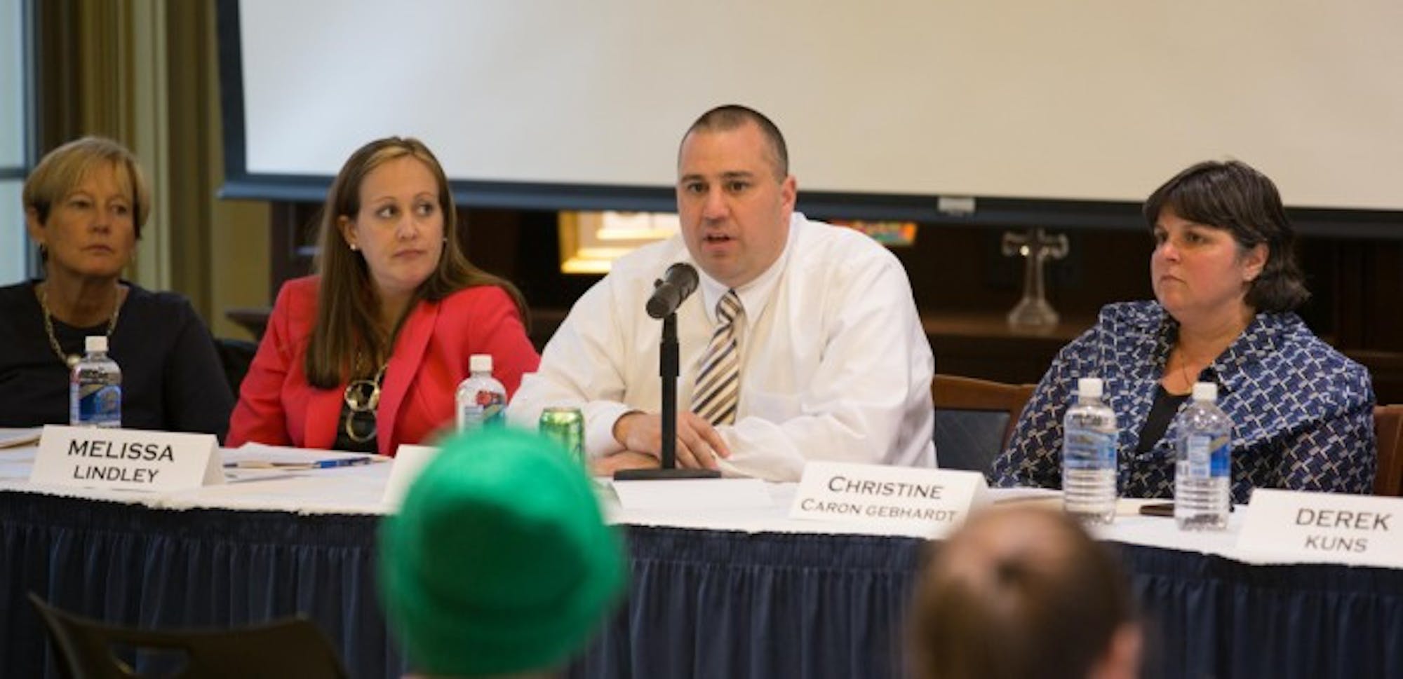 Ryan Willerton, director of the Office of Community Standards, speaks at a Monday panel on