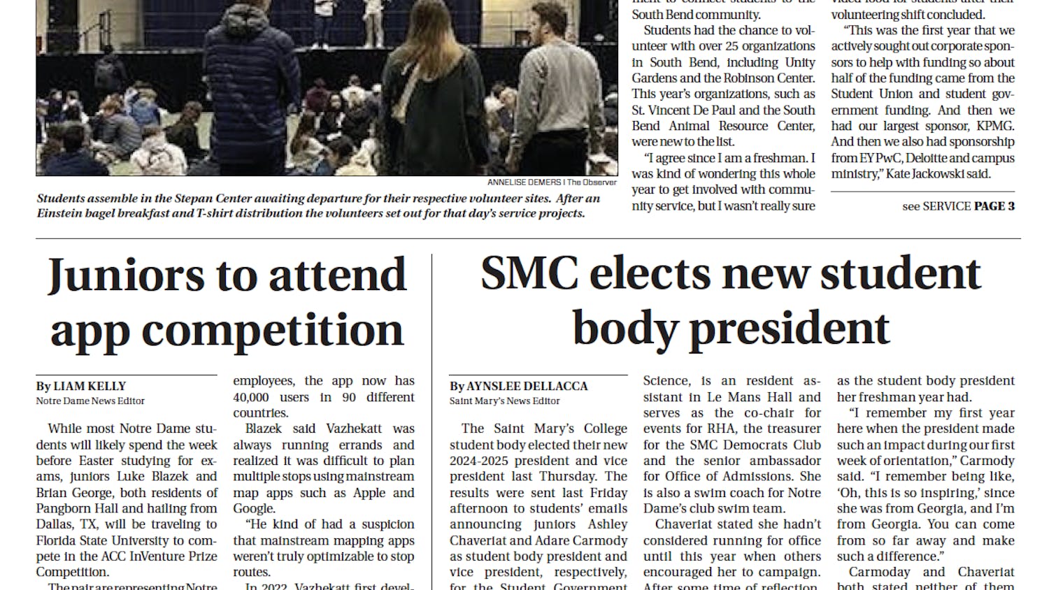 Print Edition for Monday, March 25, 2024