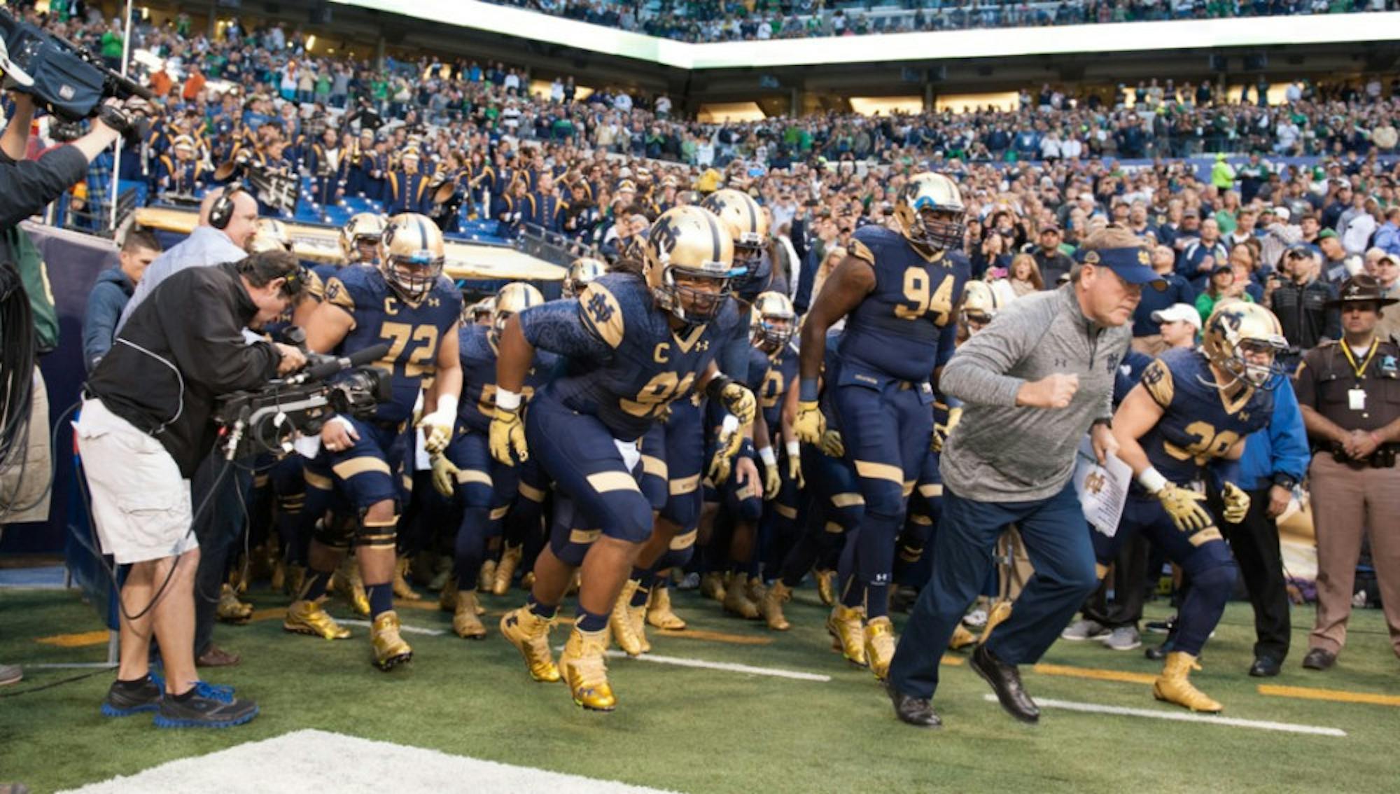 20140913, 2014-2015, 20140913, Brian Kelly, By Michael Yu, Football, Lucas Oil Stadium, Purdue, Shamrock Series, Sheldon Day, Win 30-14