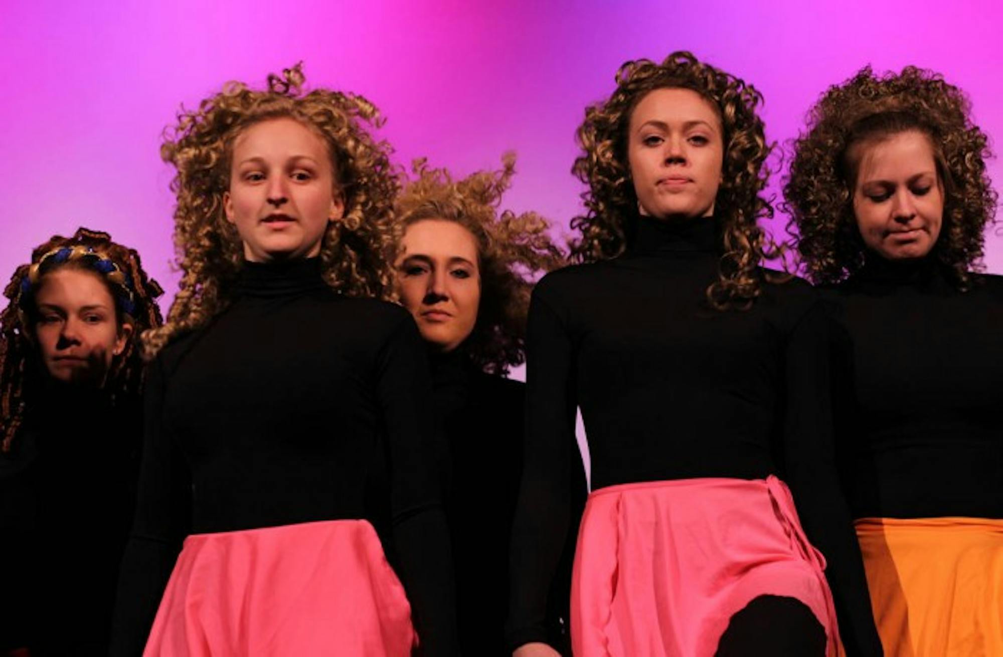 Members of the Notre Dame/Irish Dance team perform a dance from their annual showcase,