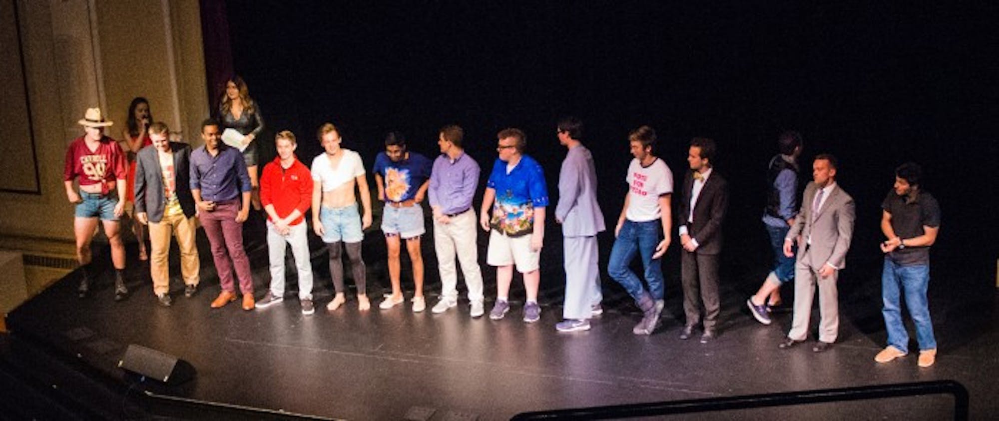Contestants from all 16 male dorms compete to be crowned Mr. ND in Walsh Hall's signature event.