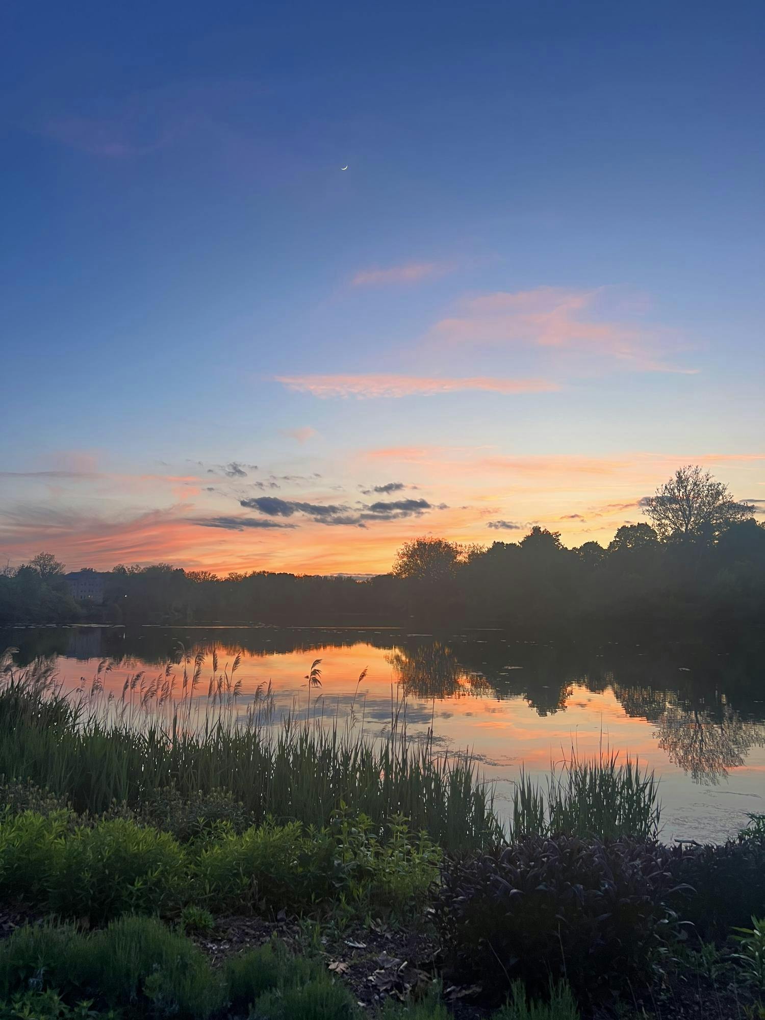 Saint Mary's lake sunset
