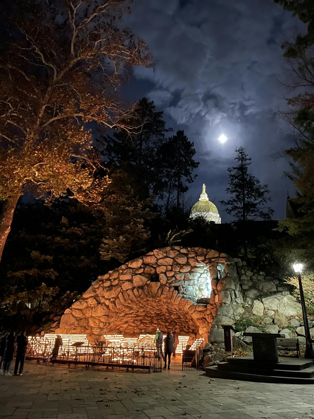 Prayer service held at the Grotto for march