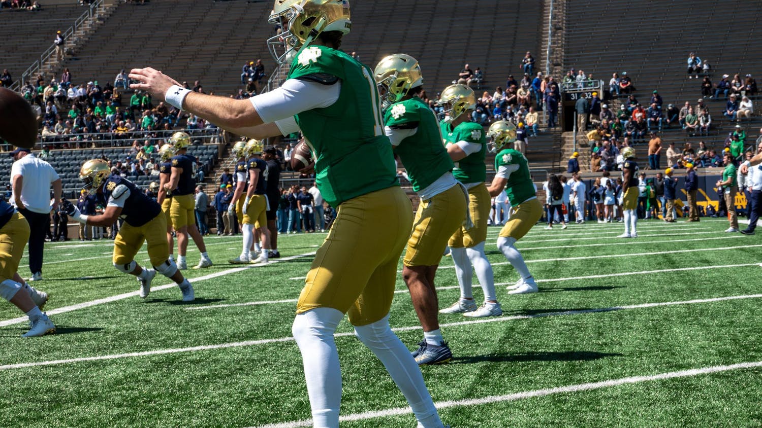 20250412, Blake Herbert, Blue and Gold Game, CJ Carr, Declan Lee, football, Kenny Minchey, Notre Dame Stadium, Steve Angeli-2.jpg
