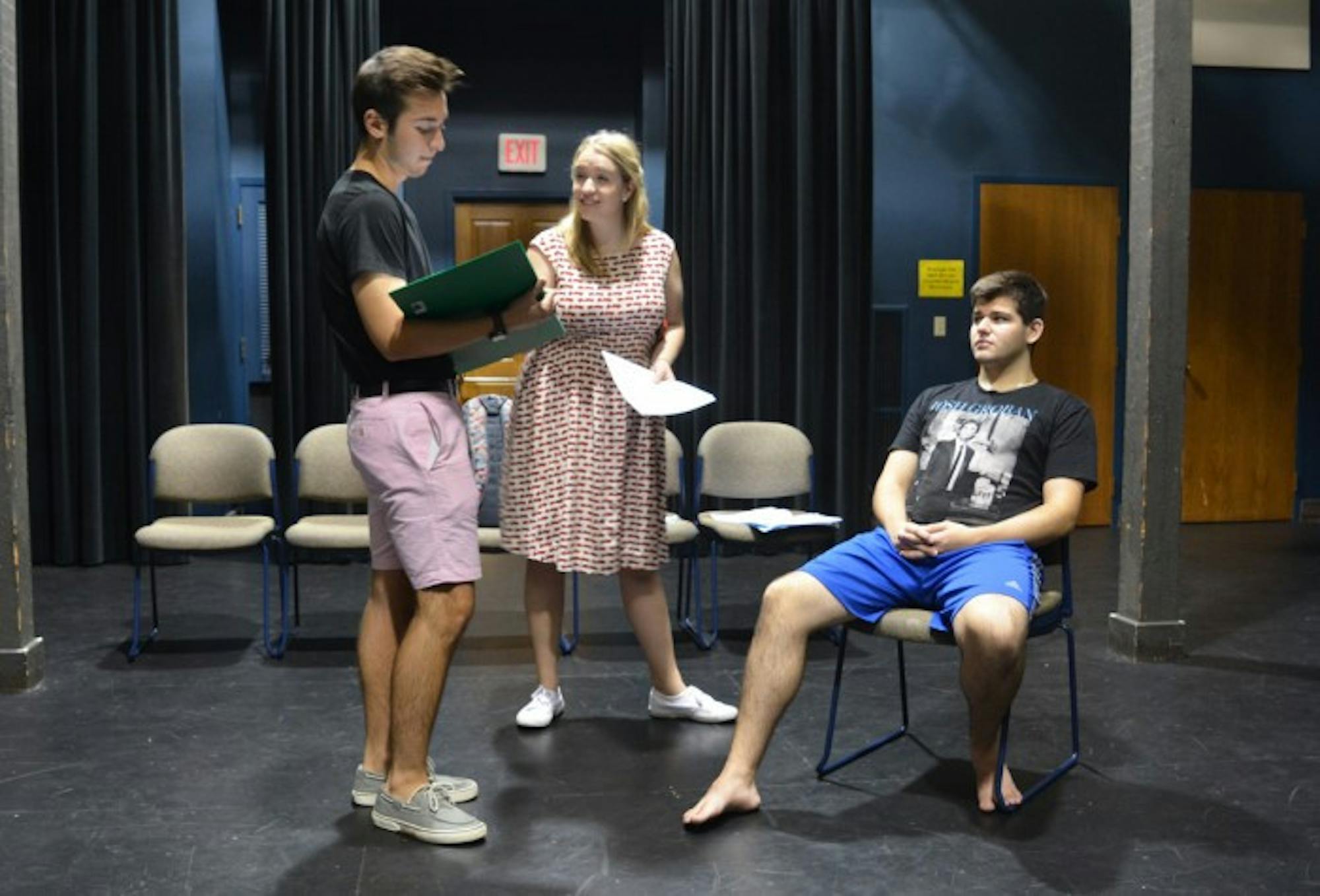 Cast members rehearse for PEMCo's production of