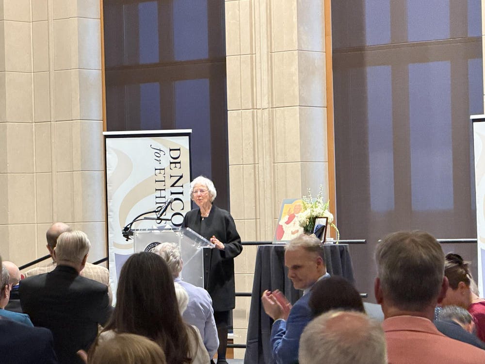 Mary Louise Solomon provides a speech on her late husband