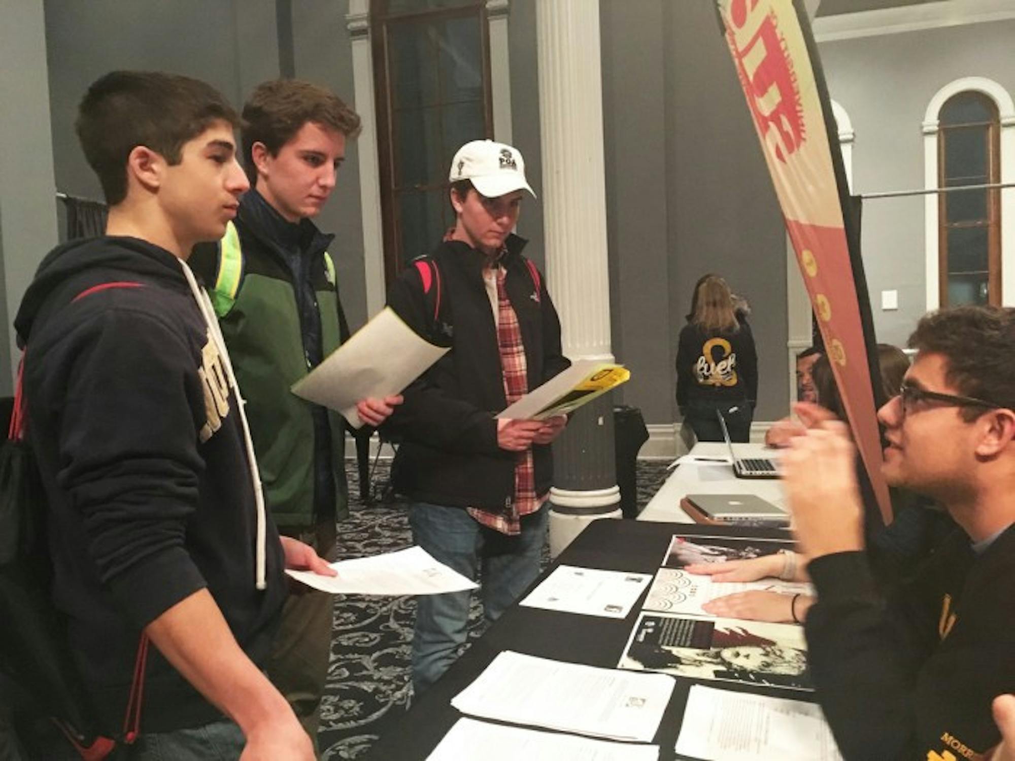 Freshmen explore different branches of student government during FUEL’s second annual Freshman Networking Fair on Monday night.