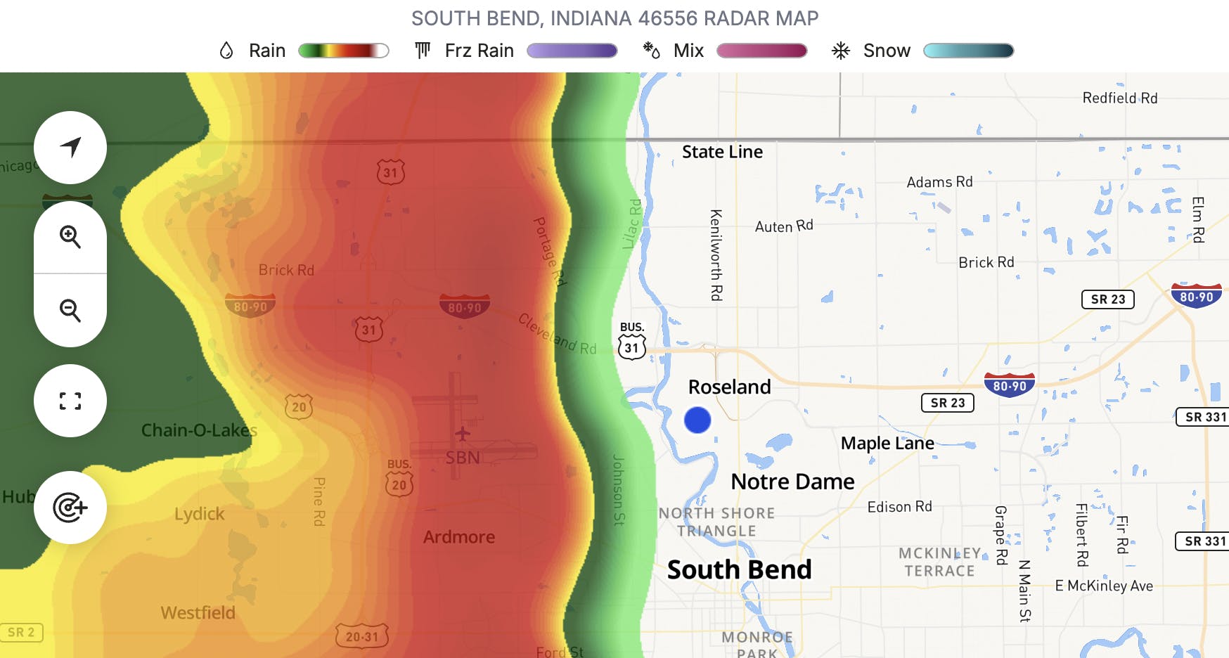 Weather Channel at 12:56