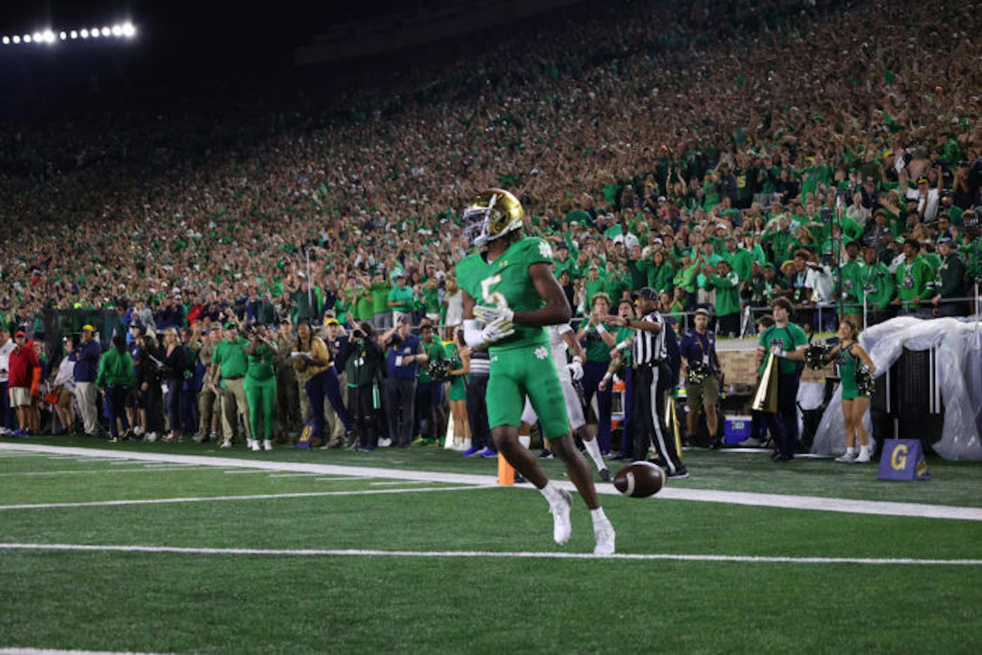 Notre Dame receiver Tobias Merriweather