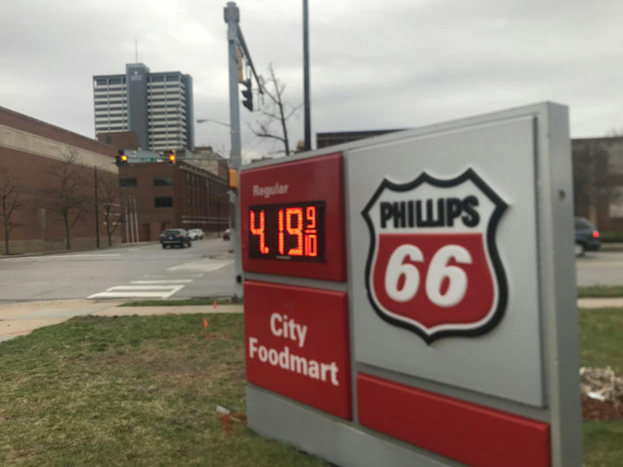 gas station, gas price, south bend