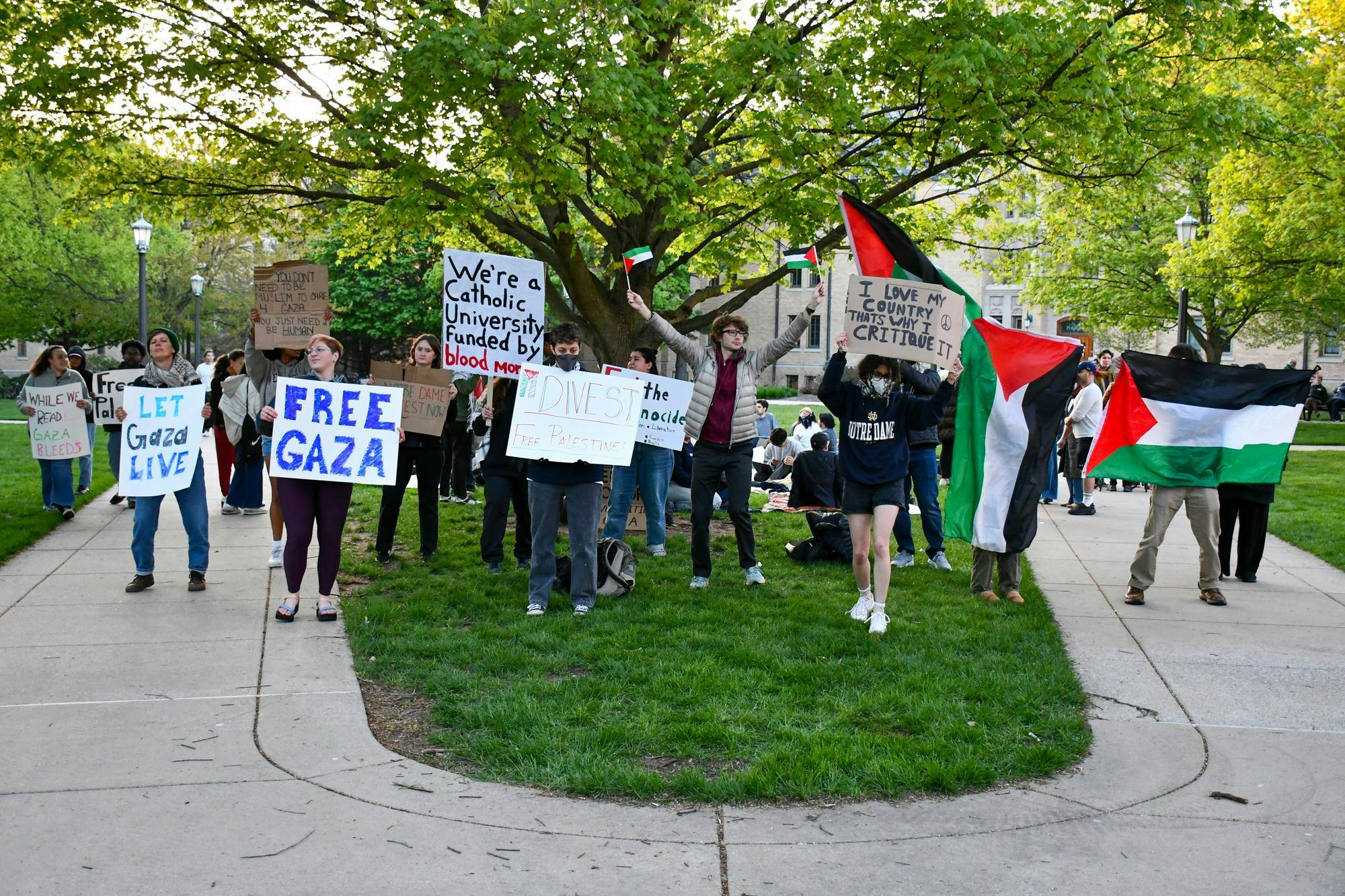 20240425, Evening with Fr. Jenkins, Gray Nocjar, Palestine Protest-2.jpg