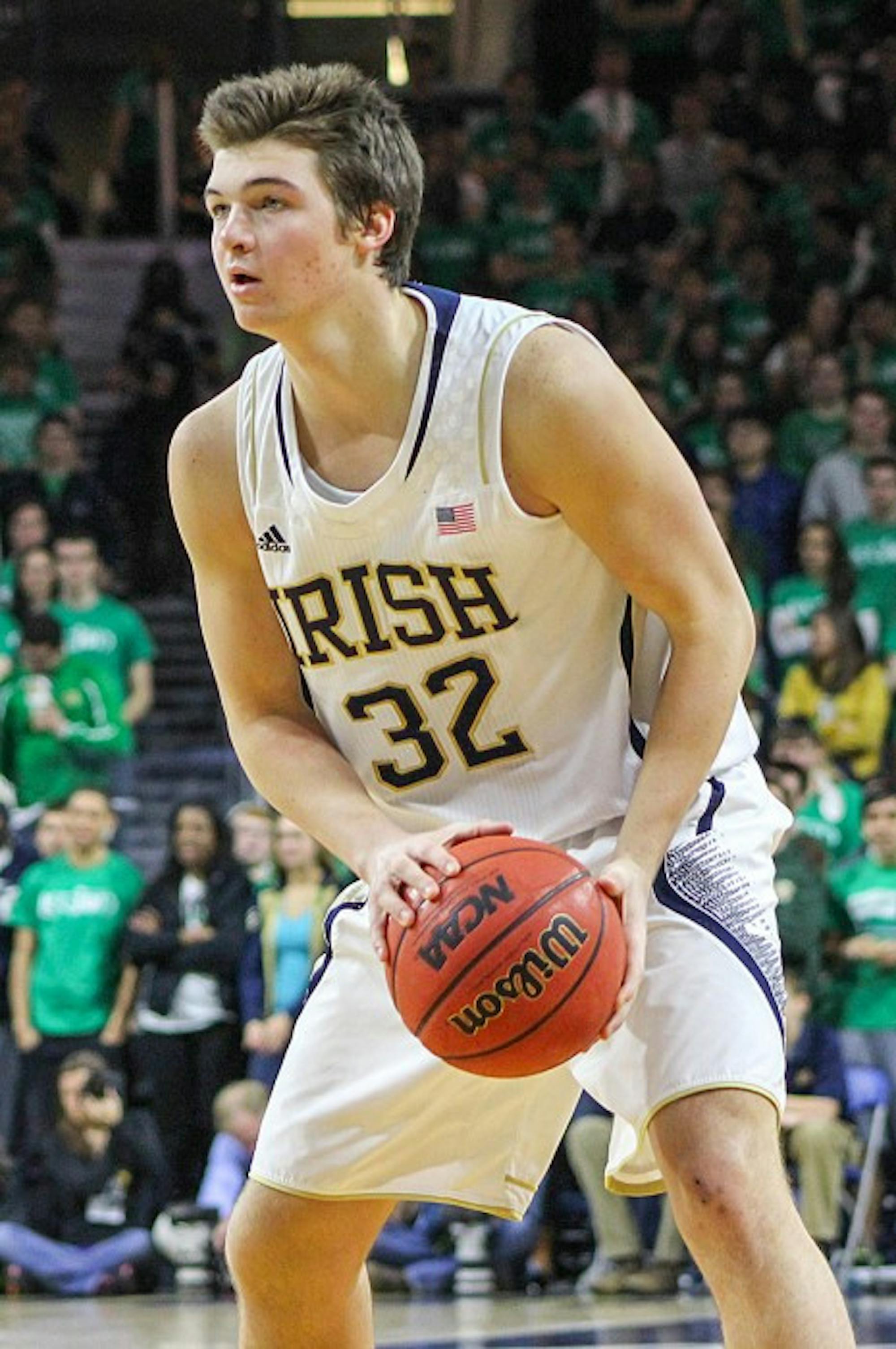Freshman guard Steve Vasturia looks for an opening against North Carolina on Saturday at Purcell         Pavilion. Vasturia and Notre Dame take on Clemson tonight at home.