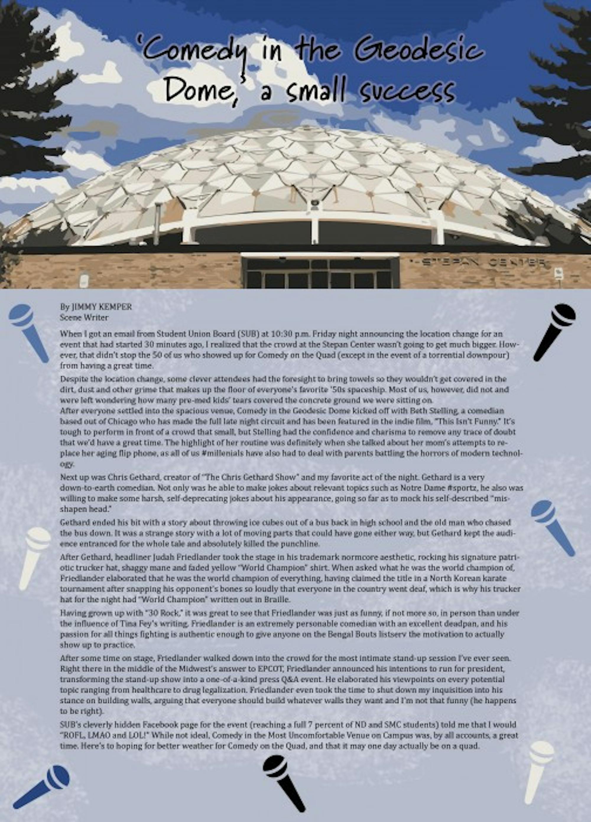 Comedy in the Geodesic Dome lower res