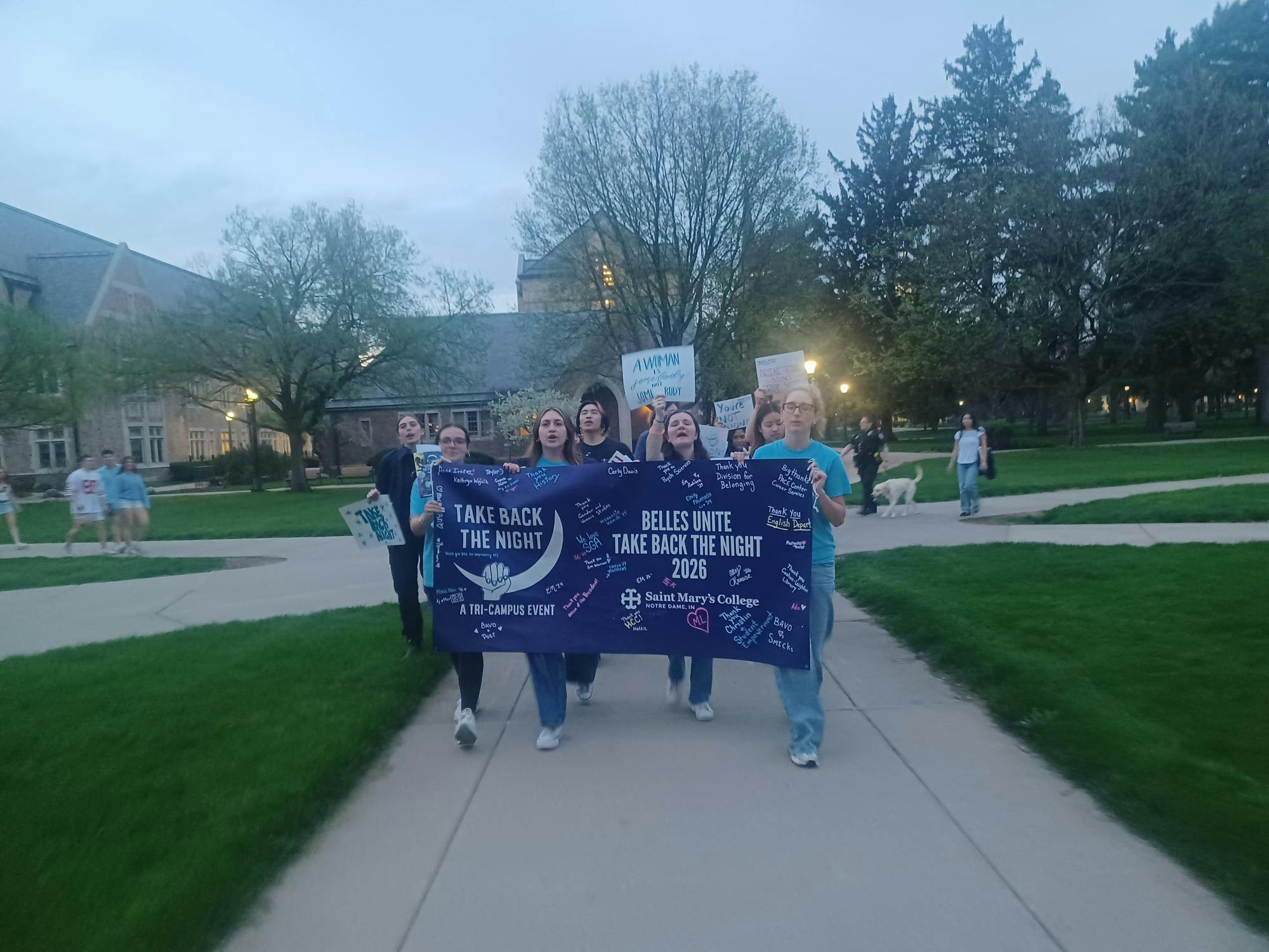 Students shout chants in solidarity with survivors of sexual violence.jpg