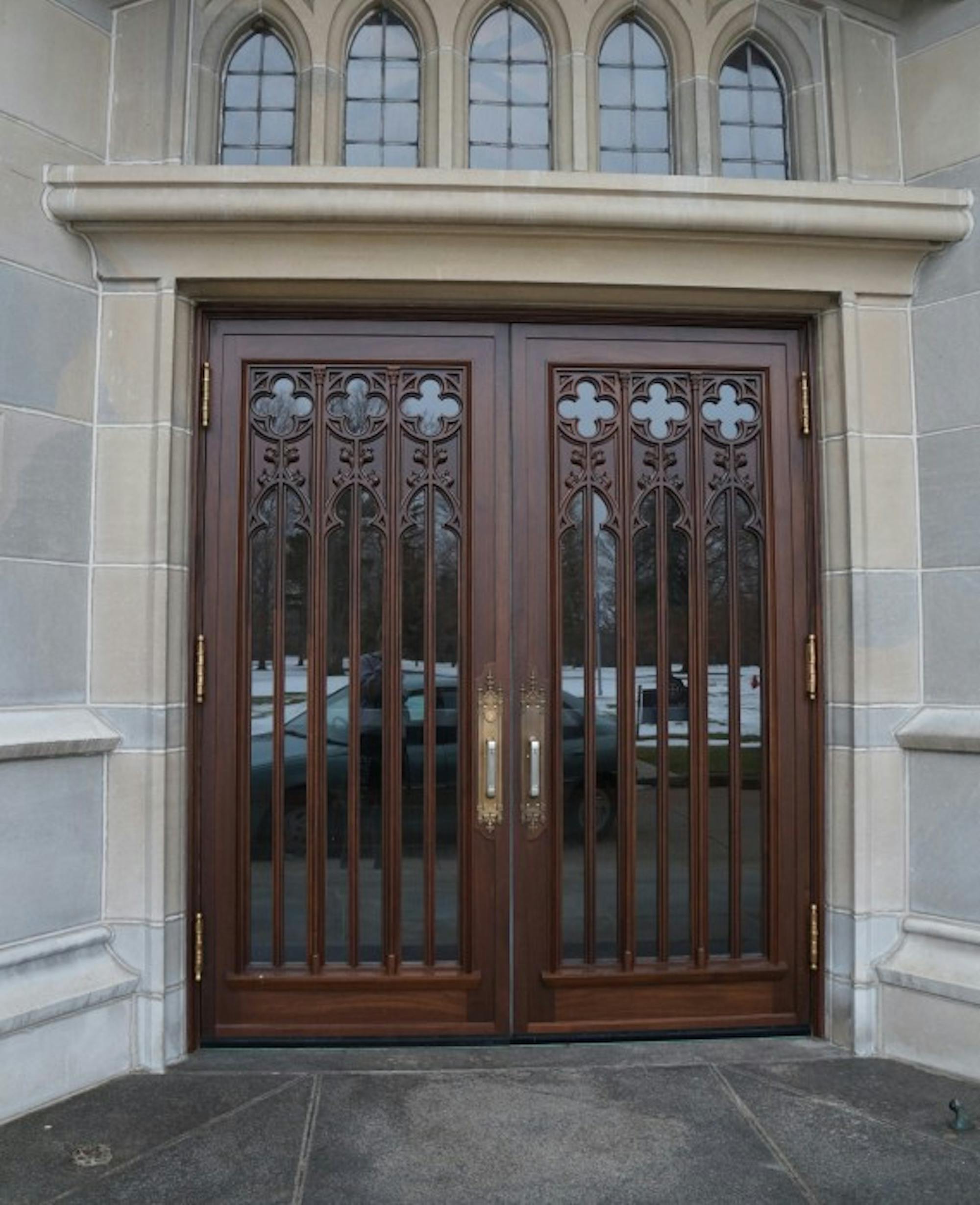 The Le Mans doors, once the entrance to Le Mans Hall at Saint Mary’s, will be repaired and placed in the parlor of Haggar Hall.