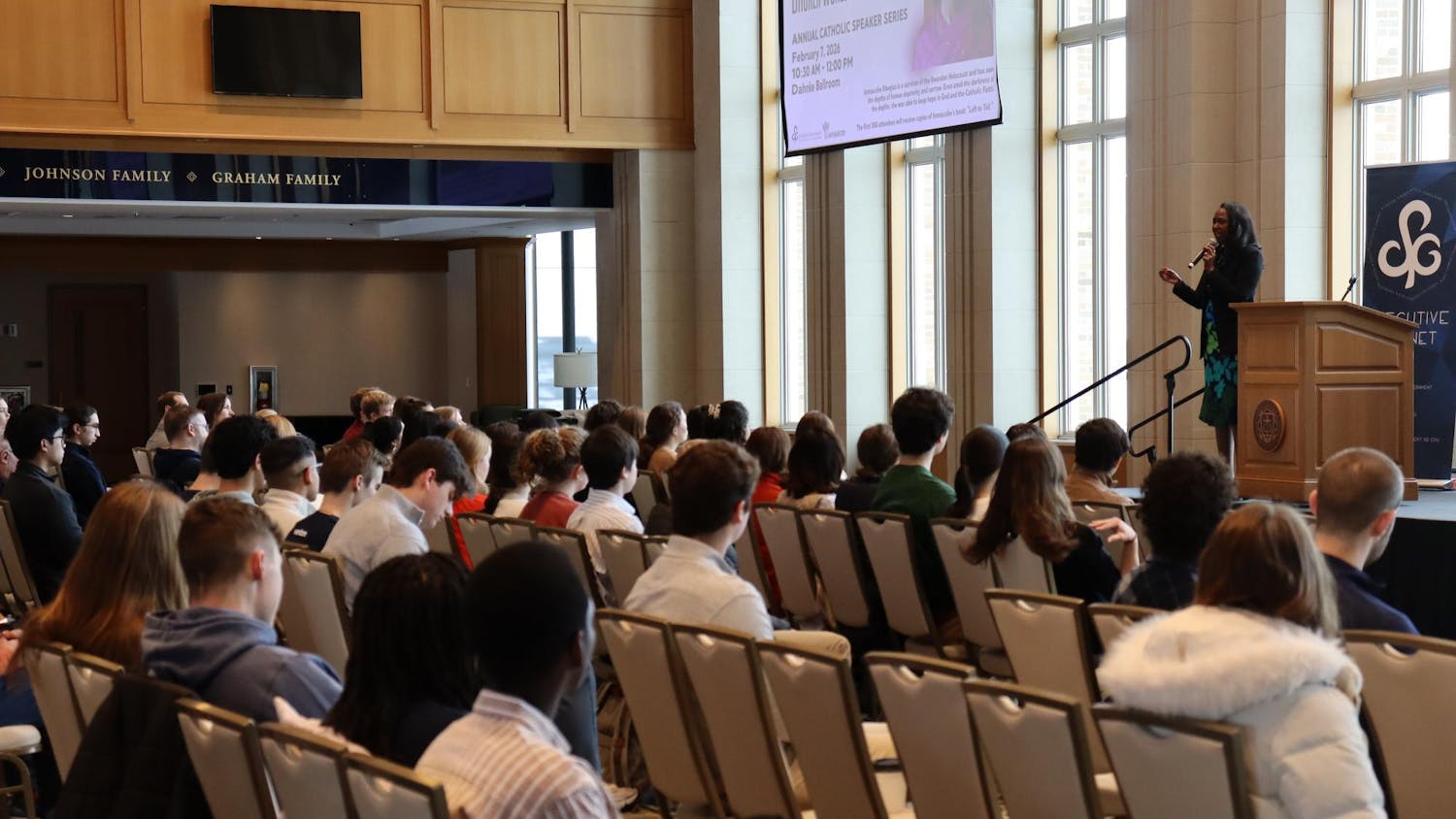 Immaculée Ilibagiza leads this year's annual Catholic speaker series