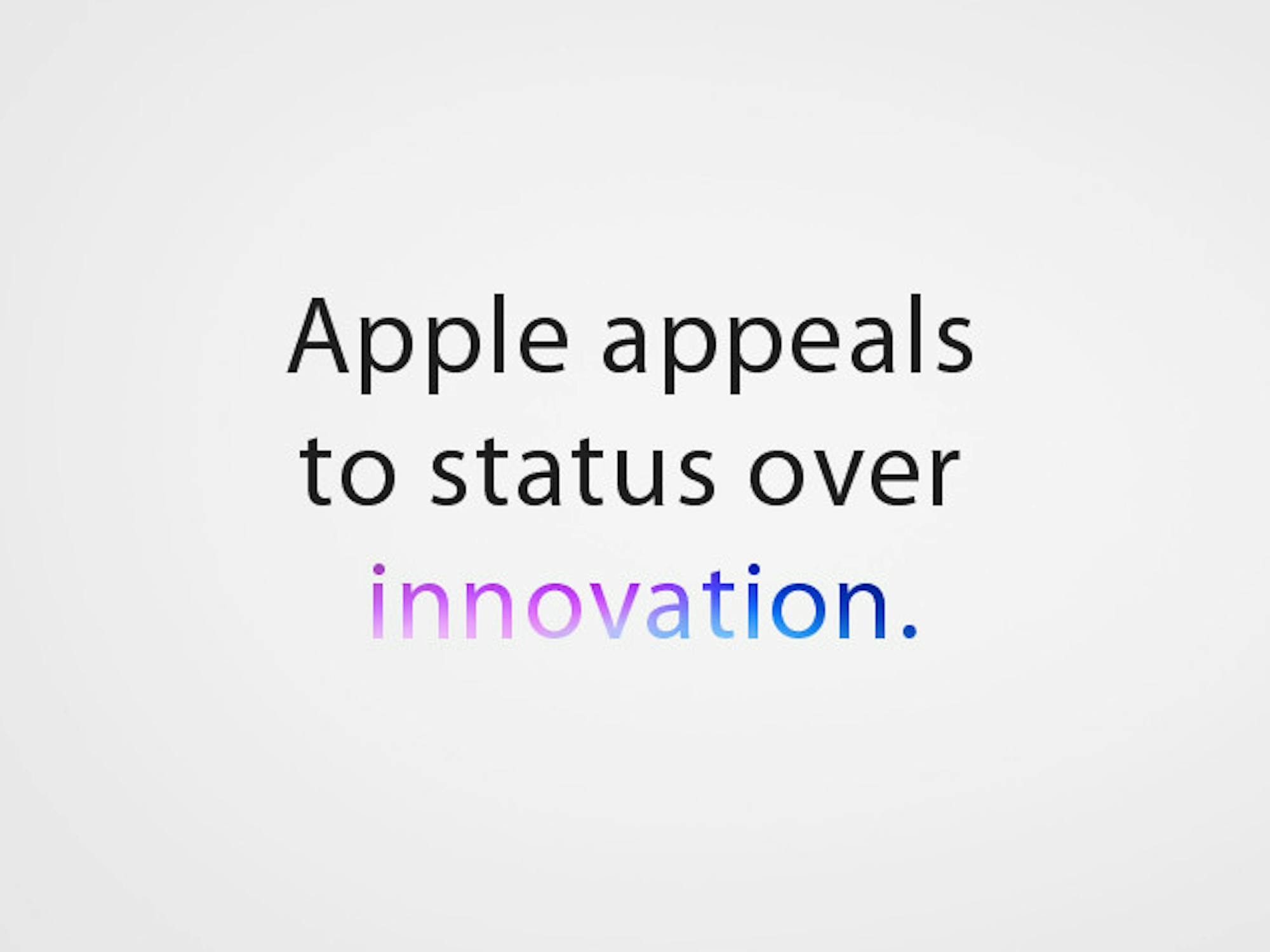 web_apple appeals to status over innovation_9-18-2014