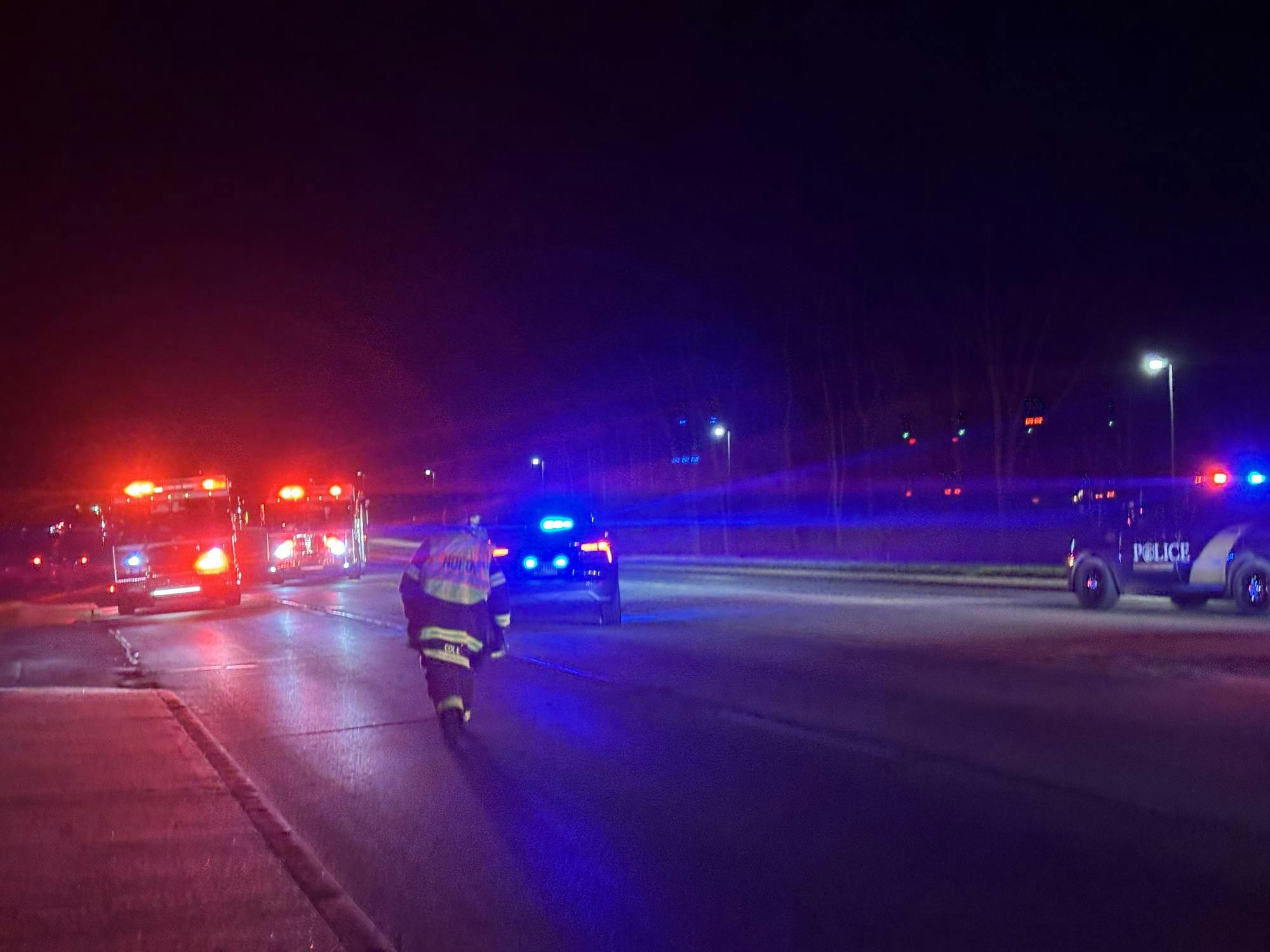 Notre Dame Fire Department and Police Department respond to call on car accident