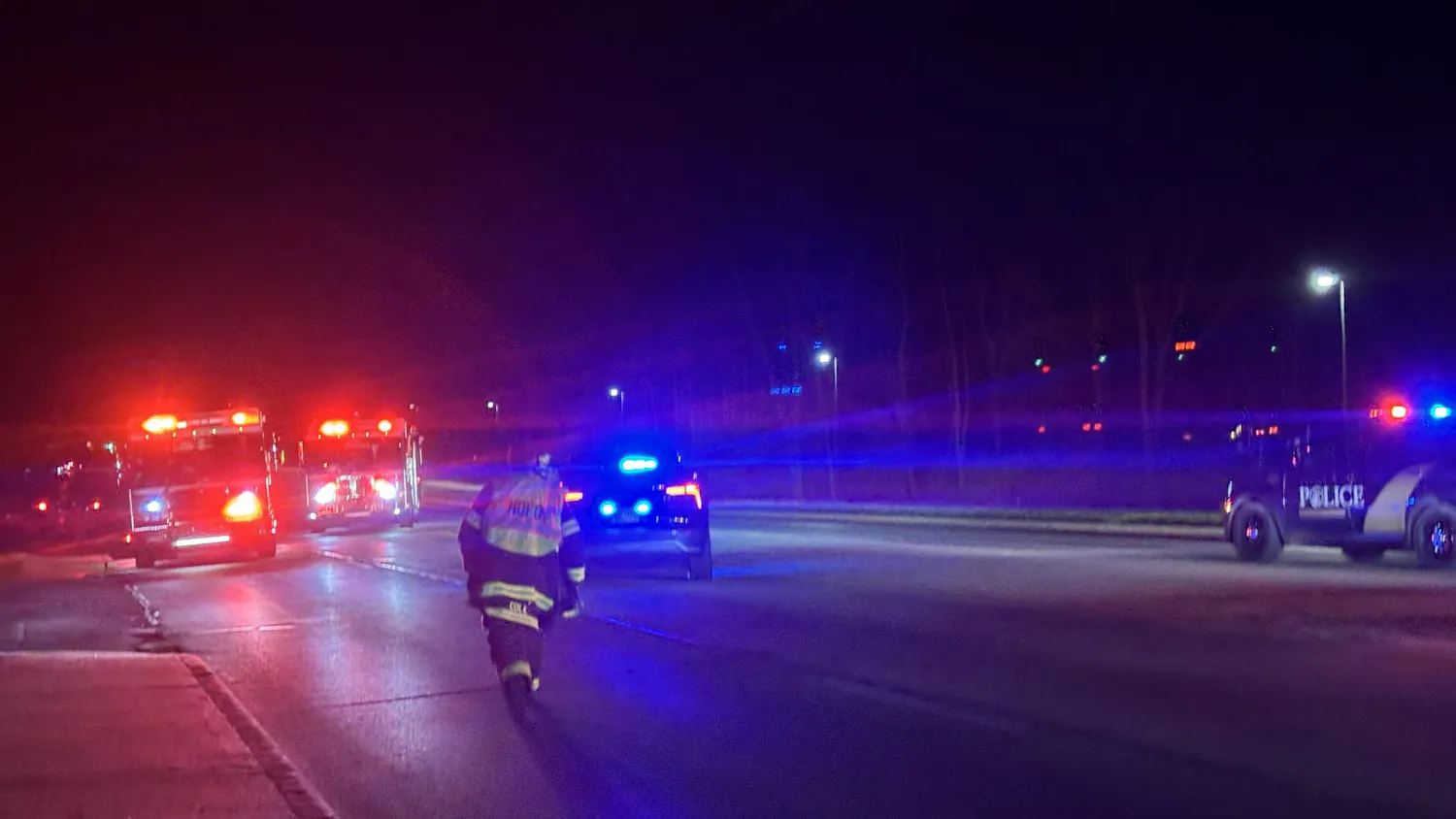 Notre Dame Fire Department and Police Department respond to call on car accident