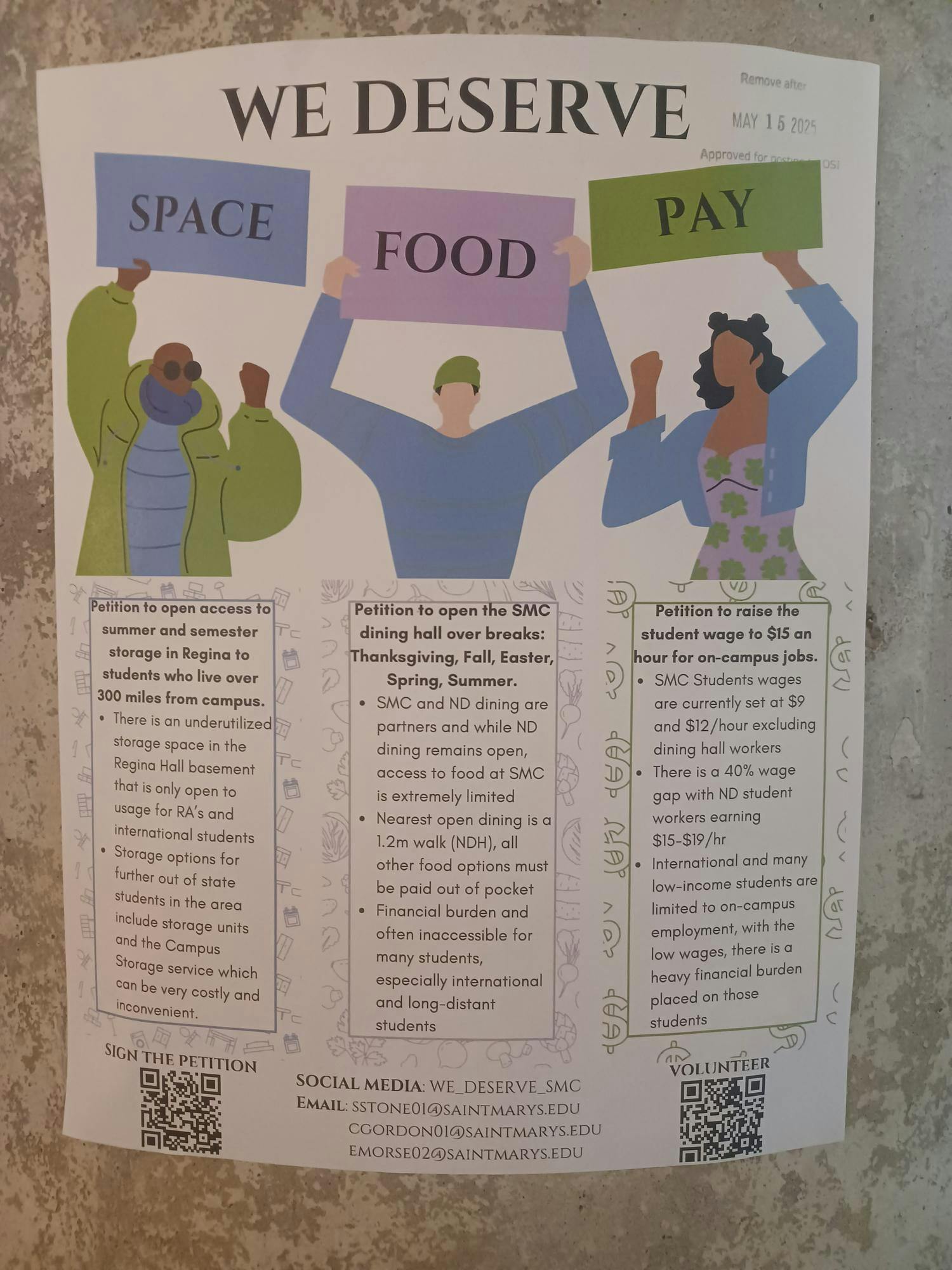 Campaign flyer hung across campus spaces.jpg