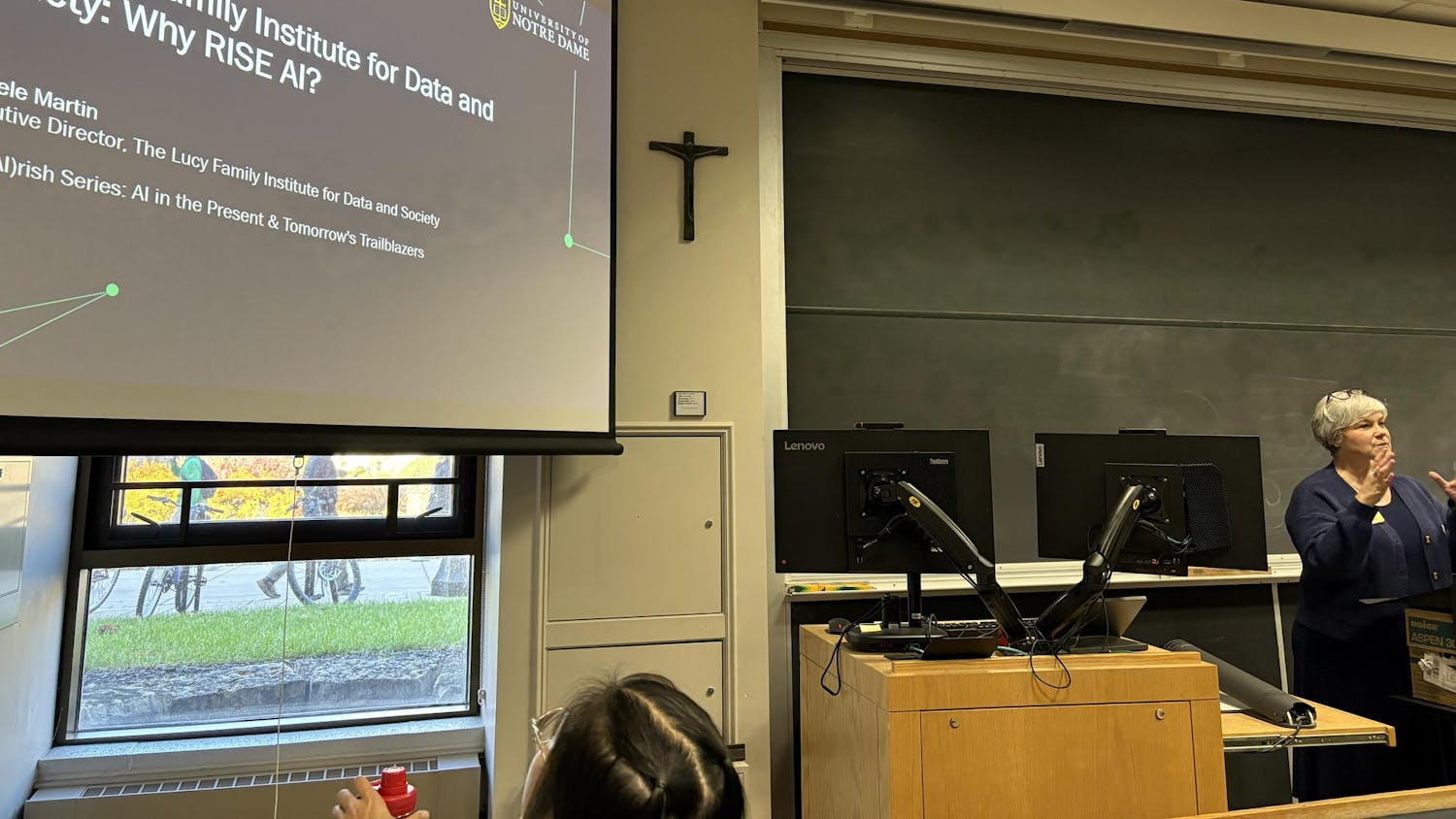 Lucy Family Institute for Data and Society hosts lecture on AI research and usage