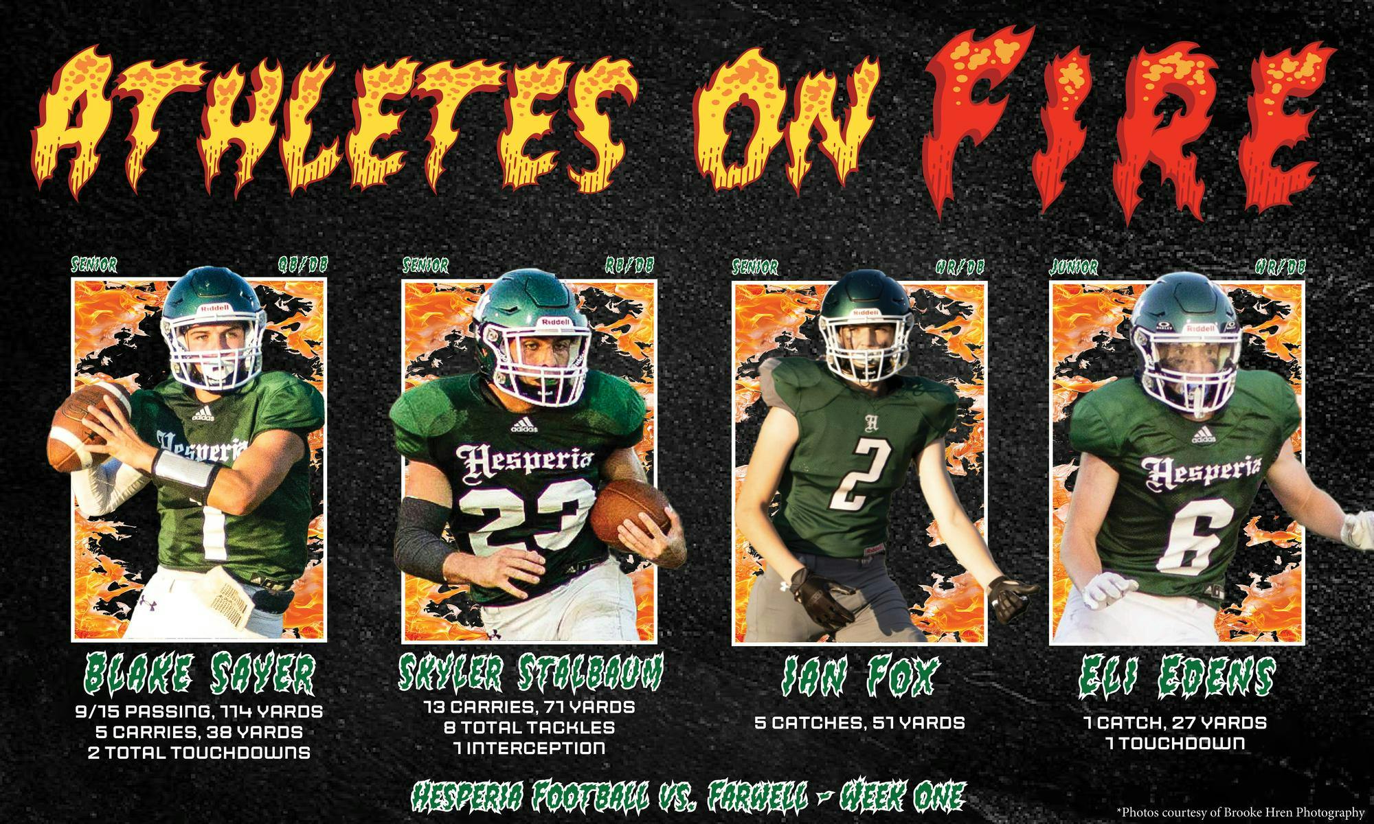 Athletes on Fire - (Hesperia FB - Week One)