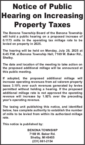 Benona Township Notice of Public Hearing July 18 Echo.pdf