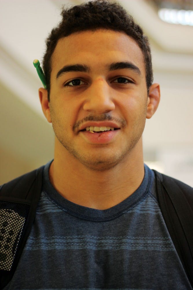 Dontae McGee, a sophomore studying engineering technology management  