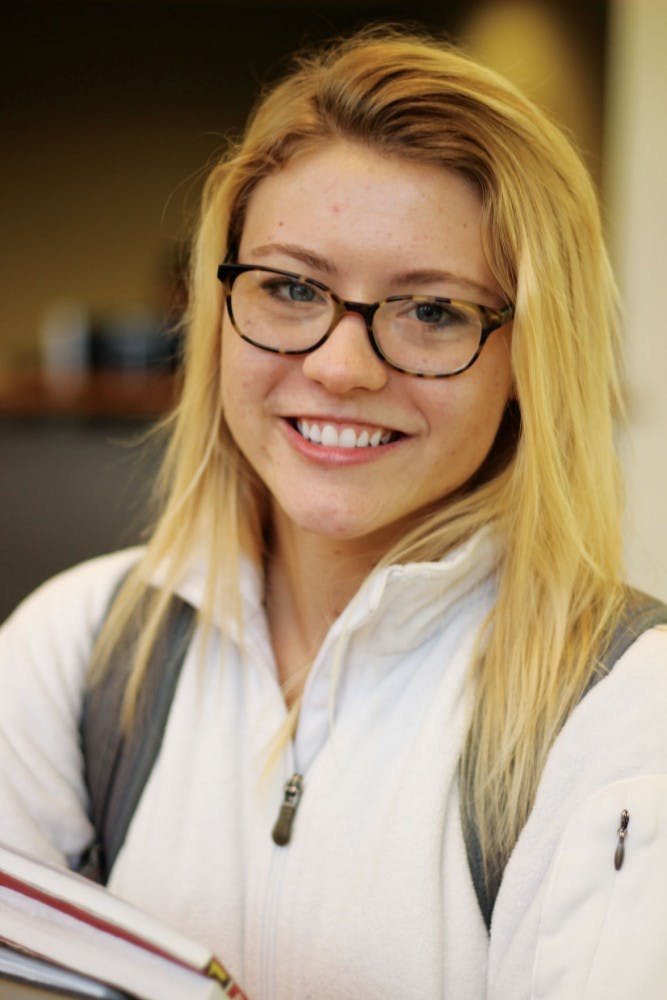 Courtney Rump, a senior studying international studies  