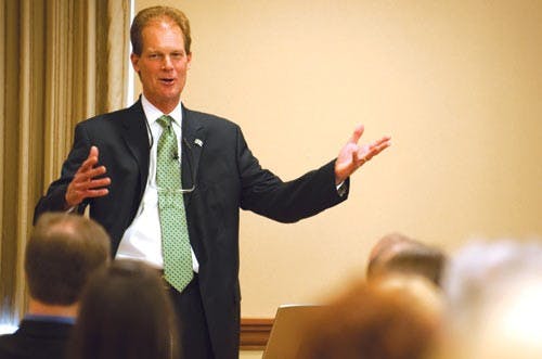 VP finalist underscores philanthropy  