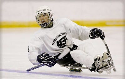 Athens athlete glides to his goal  