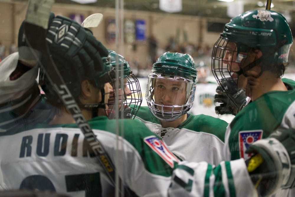 Team Celebrating after Rudin's goal (BLAKE NISSEN | FOR THE POST)