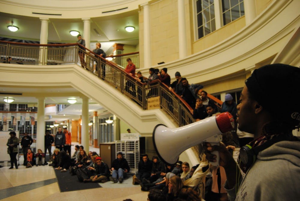Students protest in Baker  