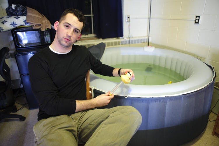 Student's dorm hot tub lands him in hot water  