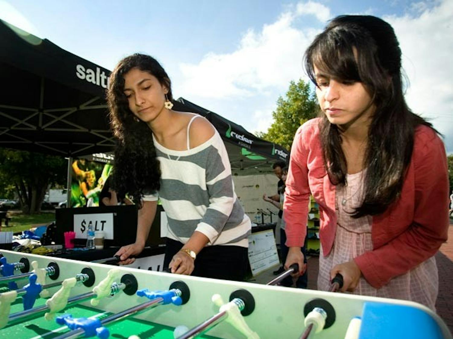 Sponsored foosball tournament puts new spin on South Green afternoon