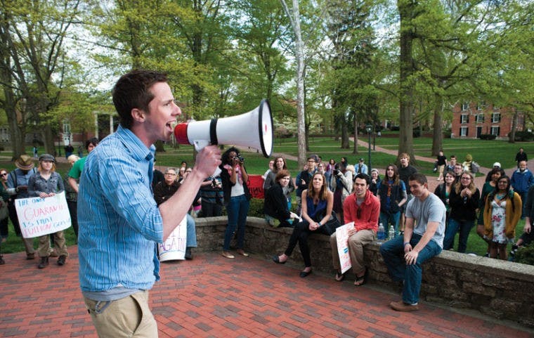 'Chop From The Top' protesters take demands to McDavis with visit to president's house  