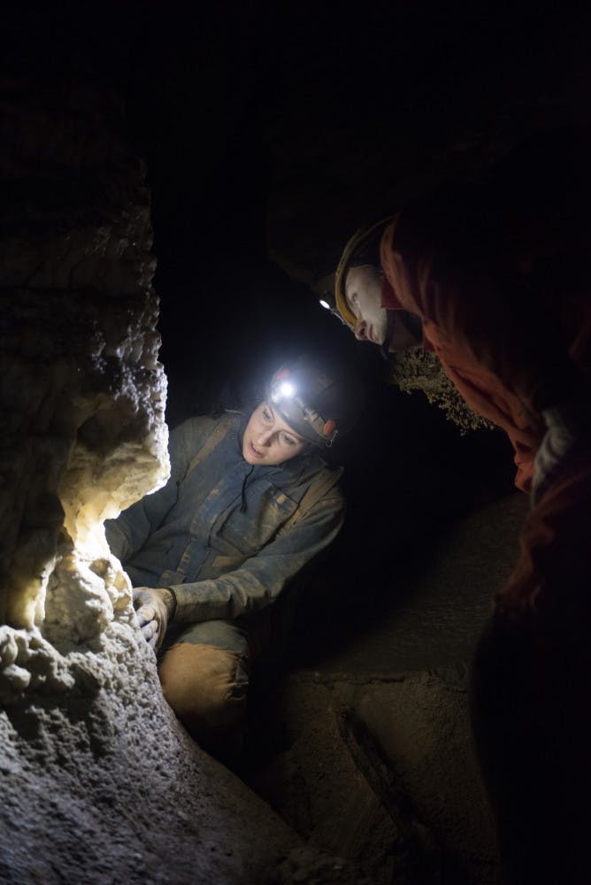 OU Geology students study in caves