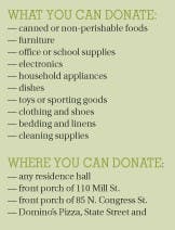 Collection centers set up for move out days  