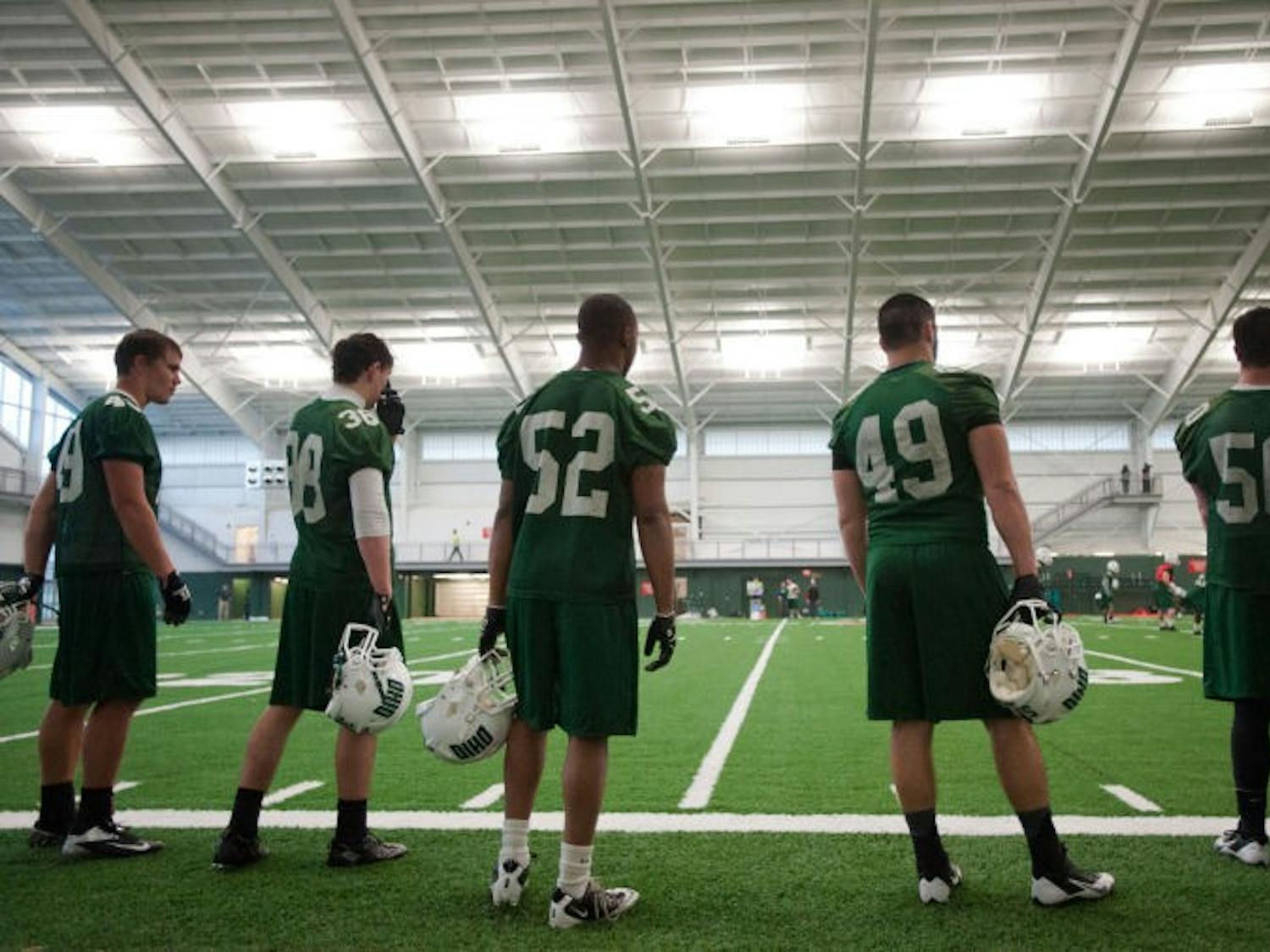 Players are eager to put the new fieldhouse to use for practices