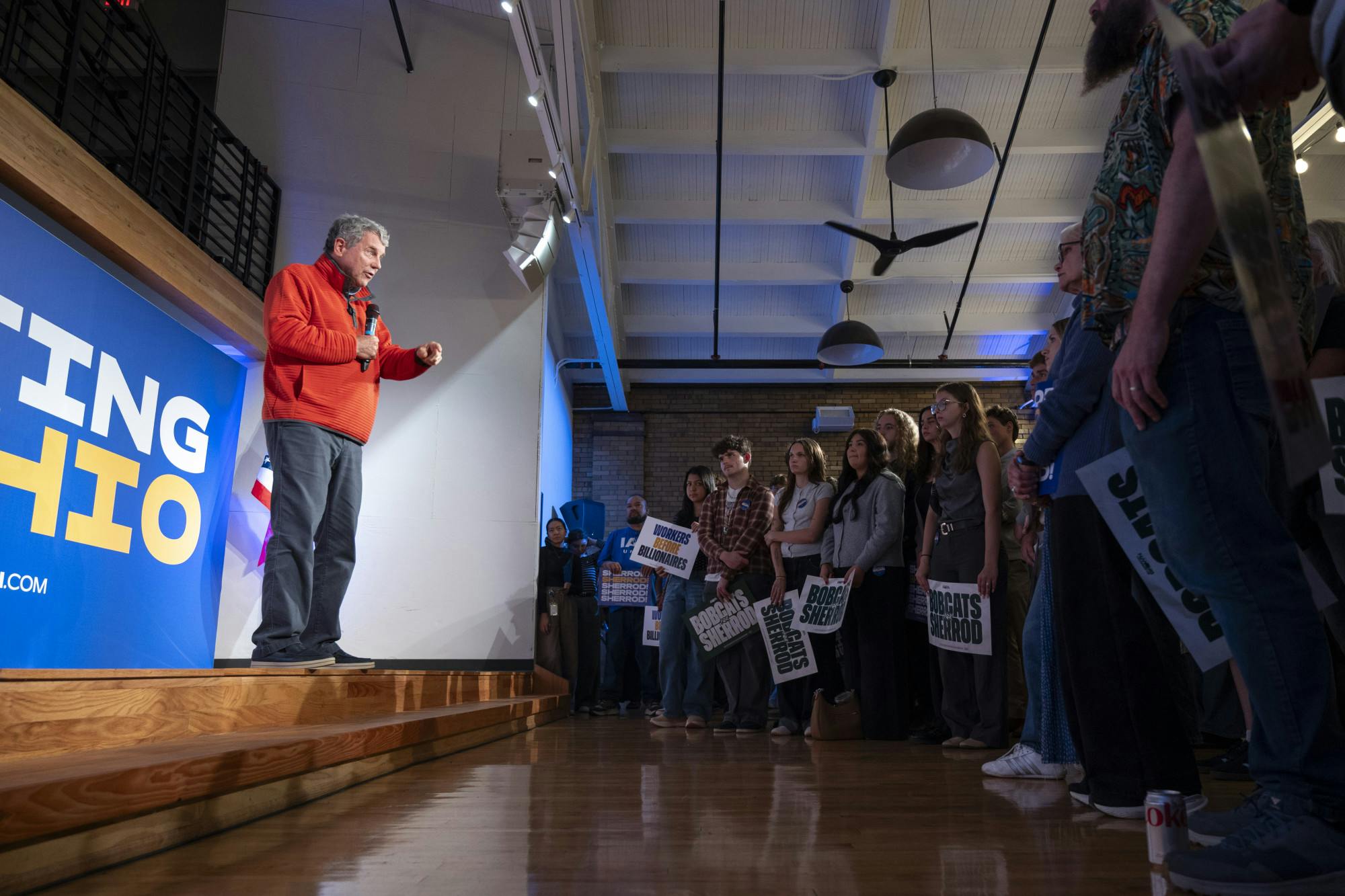 Sherrod Brown holds rally at Athens Armory