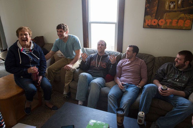 Grandma celebrates four grandsons and 10 years of Court Street antics  