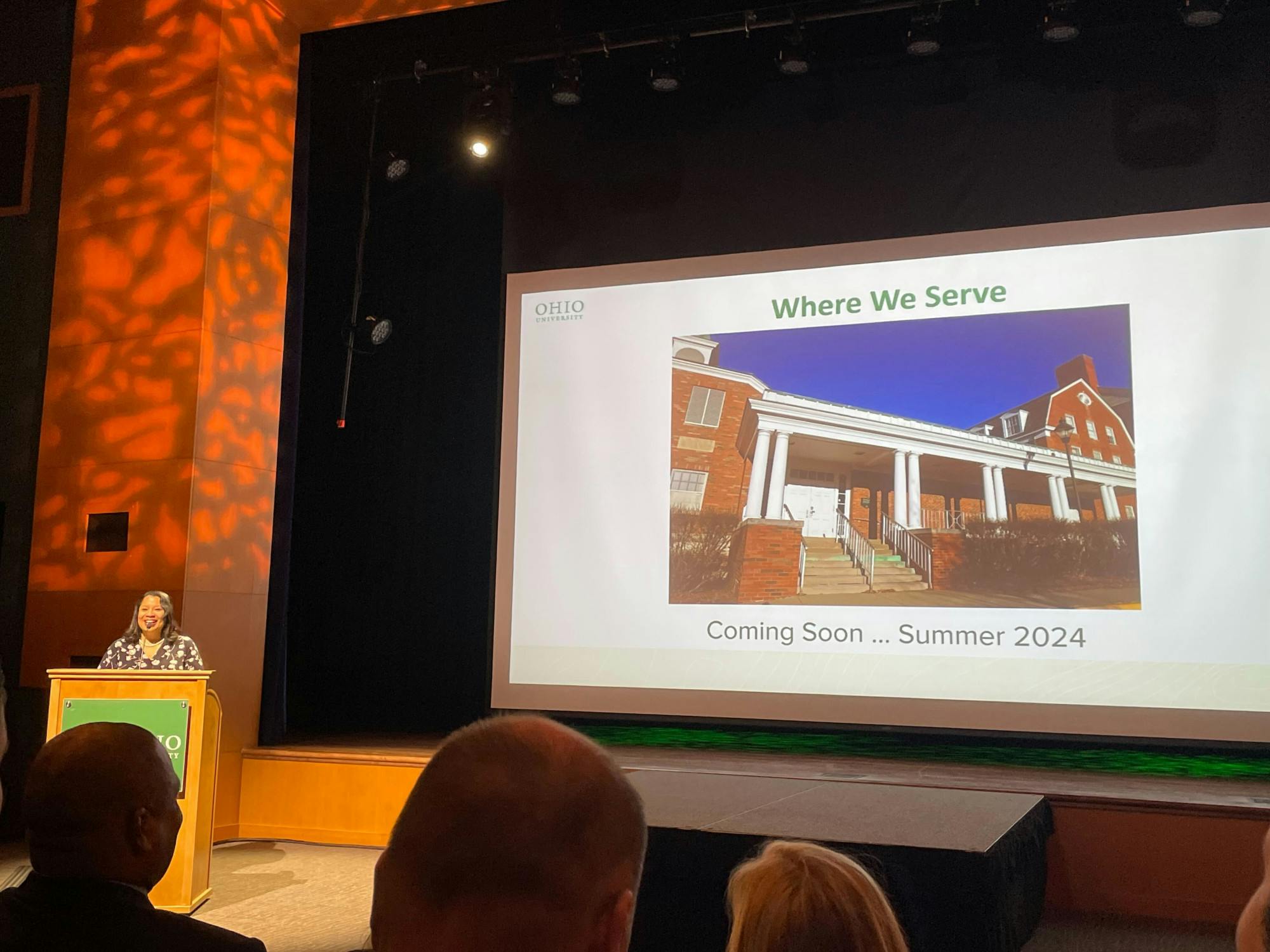 Mary Elizabeth Miles, Interim Vice President for Human Resources, reveals the HR department will now reside in Grosvenor Hall