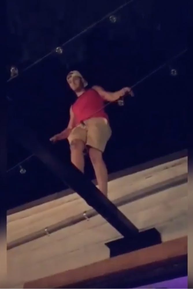 One man escaped police Thursday night in an unconventional way. (via @WPyro on Twitter)