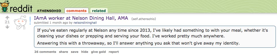 Reddit AMA  