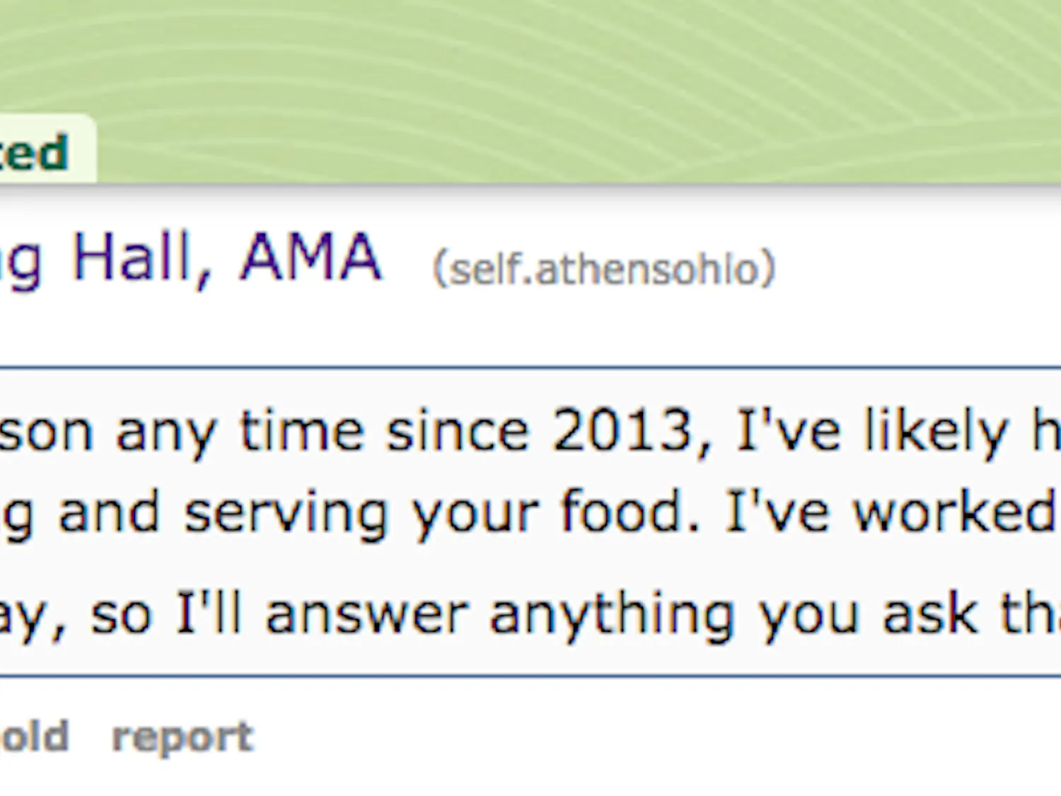 Reddit AMA