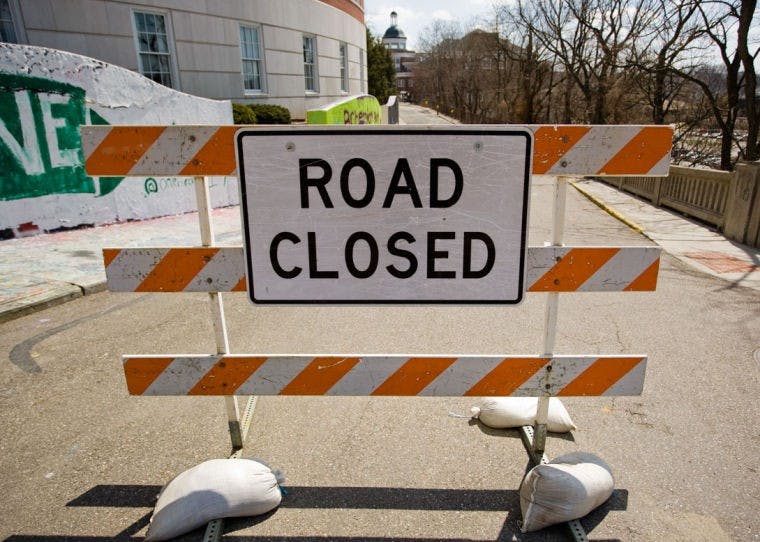 Mulberry Street has been closed due to tunnel construction and may remain closed until after graduation  