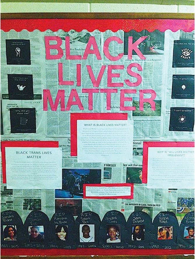 Sargent Hall bulletin board  